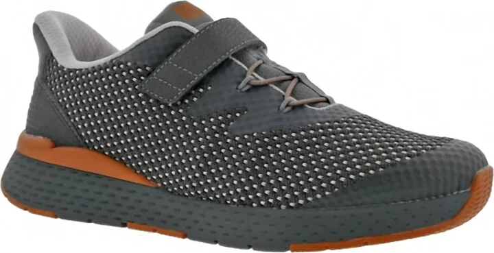 Men's Presto Tie Shoe In Grey Mesh Combo