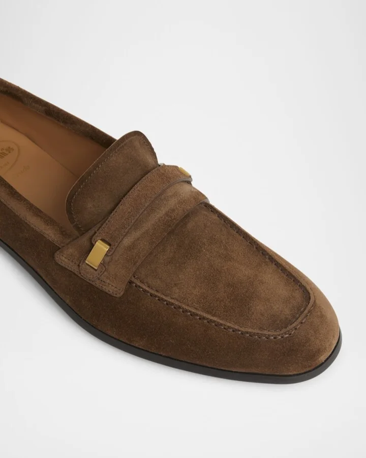 Men's Preston Rubber-Sole Suede Penny Loafers - Image 3