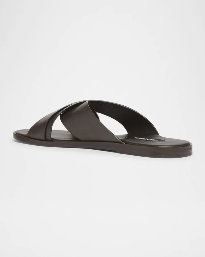 Men's Preston Smooth Leather Slide Sandals - Image 3