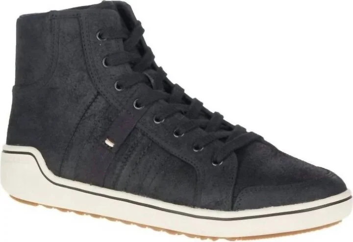 Men's Primer Mid Leather Sneaker Shoes In Black