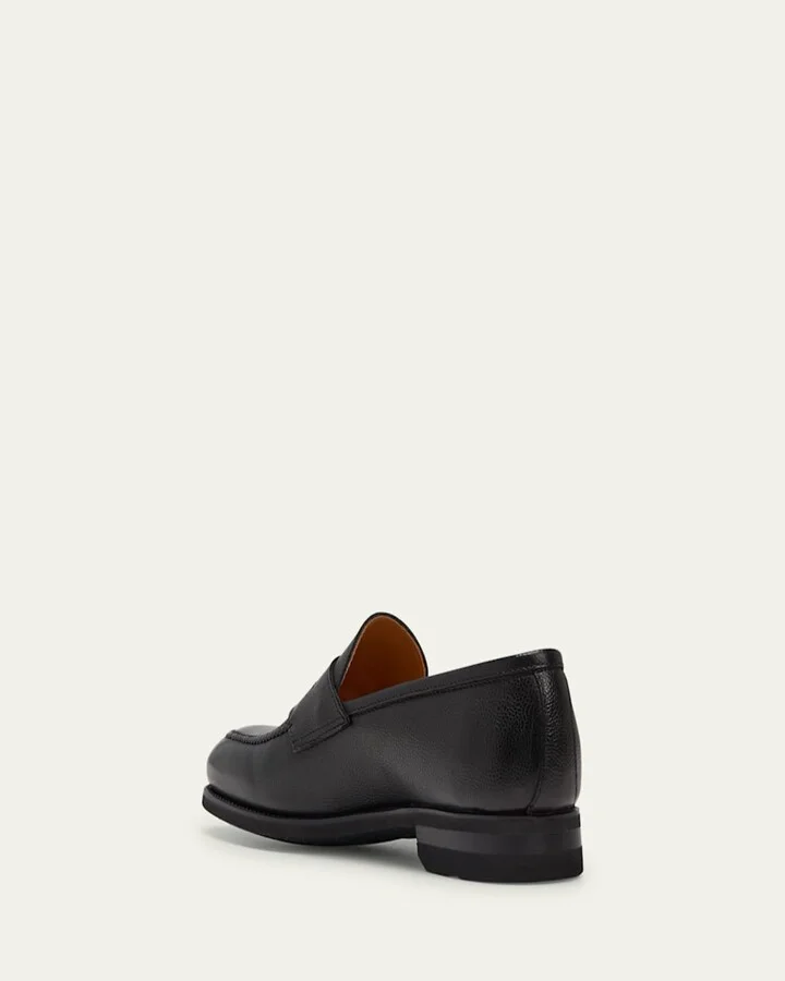 Men's Principe Grain Loafer Pebble Rubber Sole - Image 3