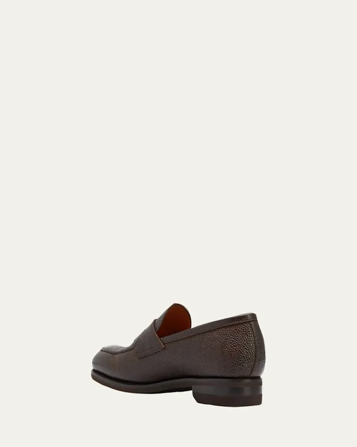 Men's Principe Grain Loafer Pebble Rubber Sole - Image 6