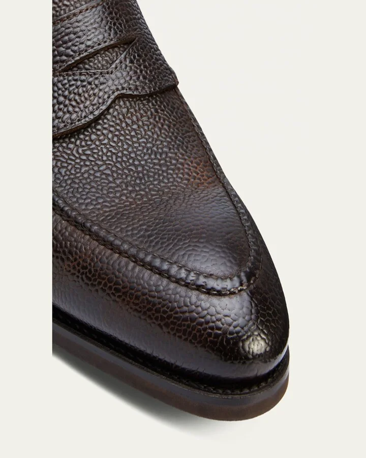 Men's Principe Grain Loafer Pebble Rubber Sole - Image 8