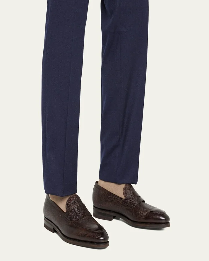 Men's Principe Grain Loafer Pebble Rubber Sole - Image 11