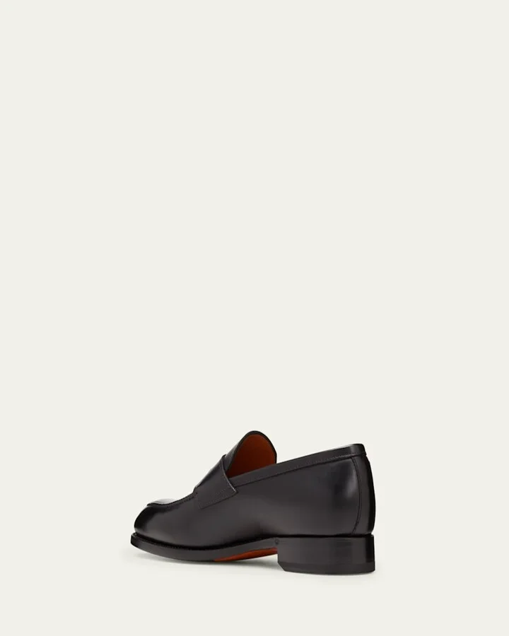 Men's Principe Leather Penny Loafers - Image 2