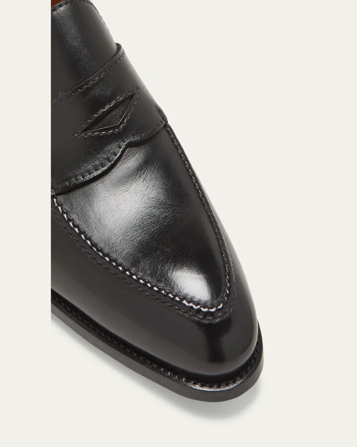 Men's Principe Leather Penny Loafers - Image 6