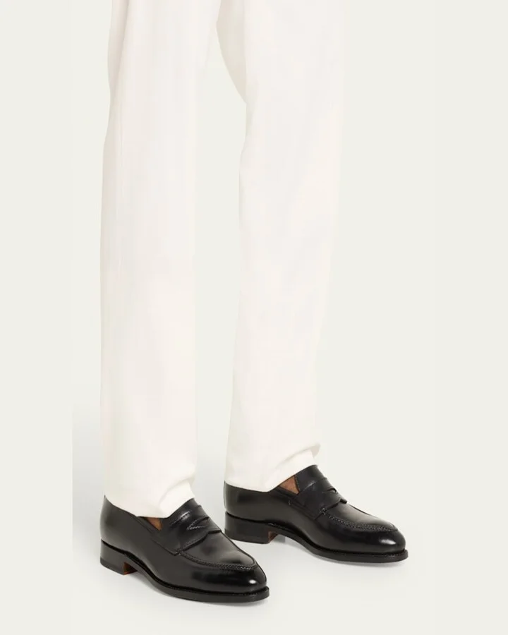 Men's Principe Leather Penny Loafers - Image 7