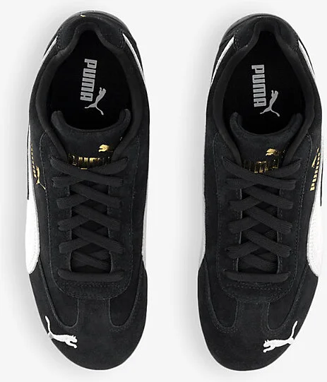Mens Puma Black Puma White Speedcat Og Suede Low-Top Trainers 8 - Image 2
