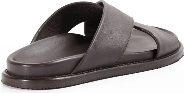 Men's Punta Crisscross Leather Slide Sandals - Image 7