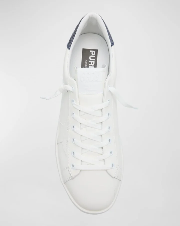 Men's Pure Star Leather Low-Top Sneakers - Image 4