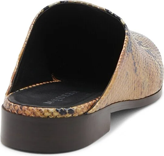 Men's Python-Embossed Leather T-Bar Loafers - Multi Color Silver - Size 8 - Image 3