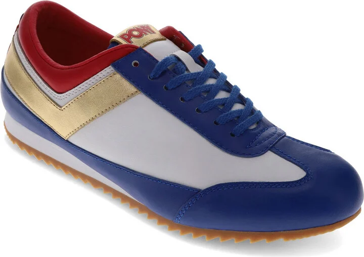 Mens Racer Lux Genuine Leather Premium Lace Up Athletic Sneaker Shoe