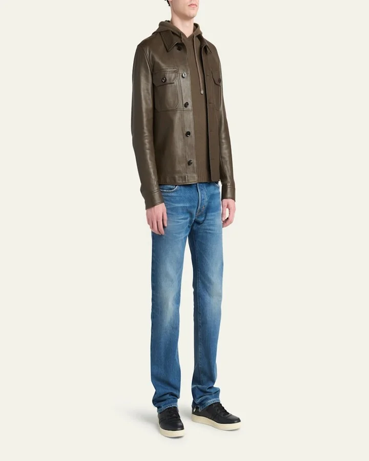 Men's Radcliffe Smooth Leather Low-Top Sneakers - Image 3