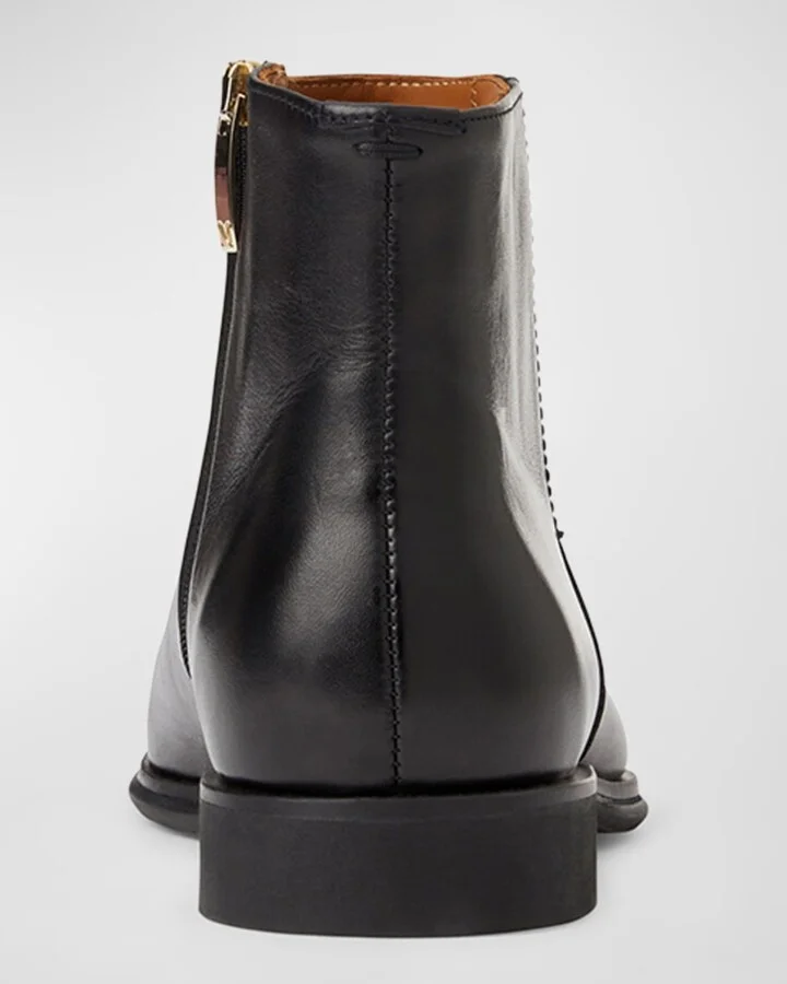 Men's Raging Leather Zip Ankle Boots - Image 4