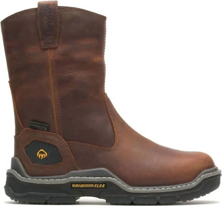 Men's Raider Durashocks Slip On Soft Toe Work Boots In Peanut