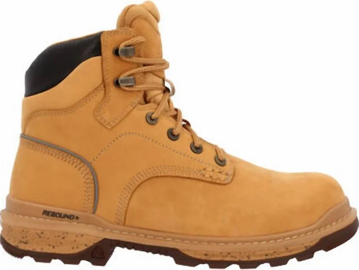 Men's Rams Horn Waterproof Composite Toe Work Boot - Wide Width In Wheat