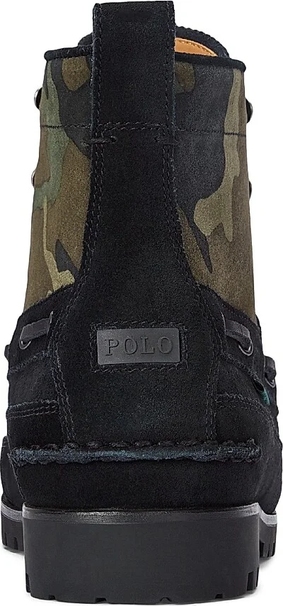 Men's Ranger Camouflage Suede Boots - Black Camo - Size 10 - Image 3