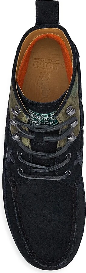Men's Ranger Camouflage Suede Boots - Black Camo - Size 10 - Image 4
