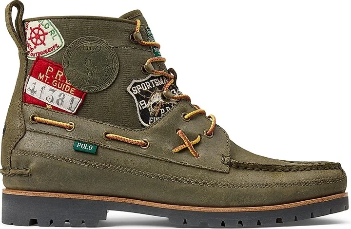 Men's Ranger Patchwork Suede Boots - Canopy Olive - Size 10.5