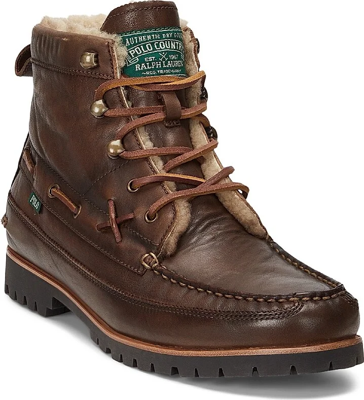 Men's Ranger Shearling-Lined Boots - Brown - Size 10 - Image 2