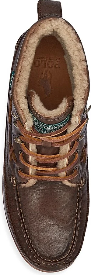 Men's Ranger Shearling-Lined Boots - Brown - Size 10 - Image 4