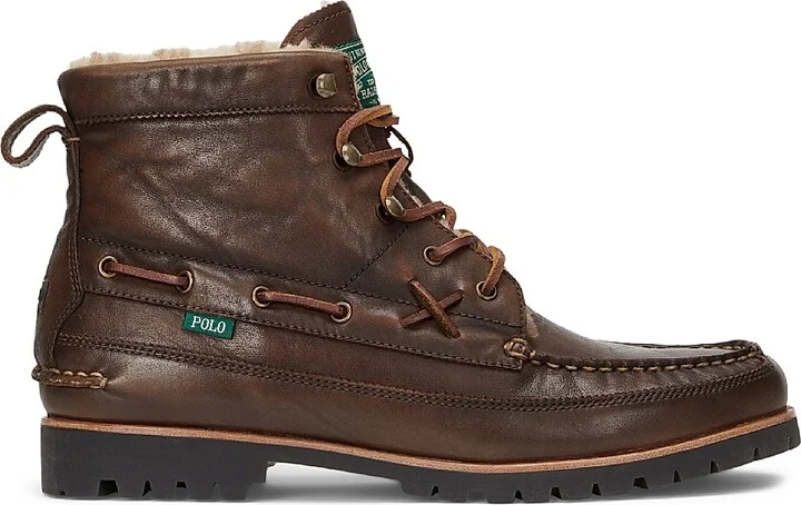 Men's Ranger Shearling-Lined Boots - Brown - Size 10