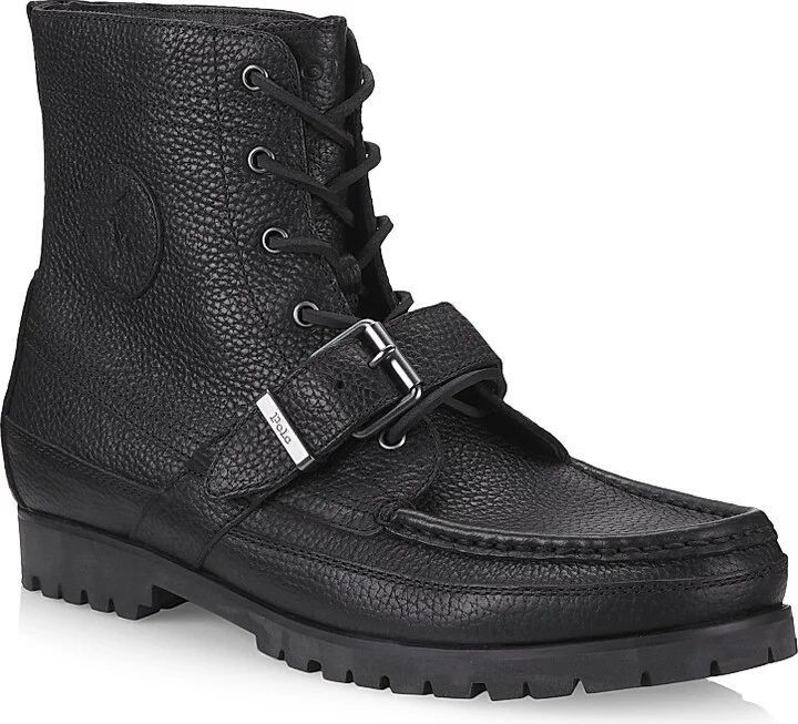 Men's Ranger Tumbled Leather Boots - Black - Size 10 - Image 2