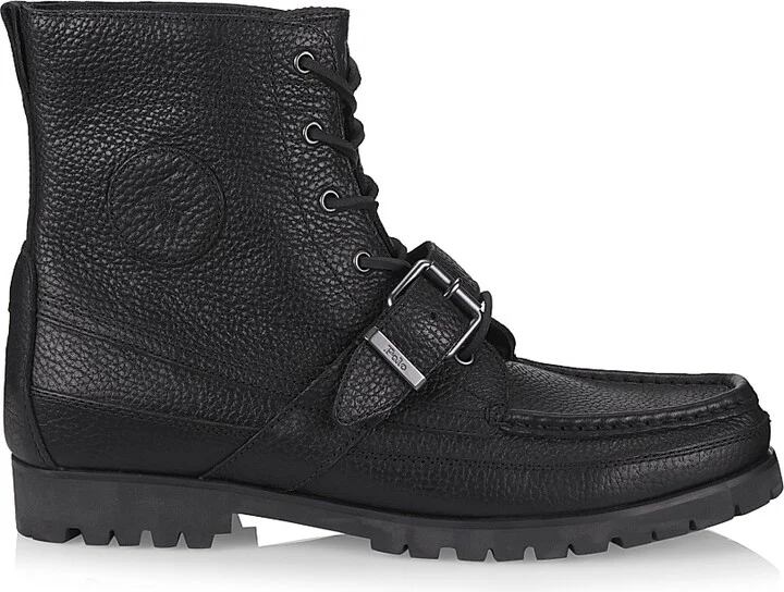 Men's Ranger Tumbled Leather Boots - Black - Size 10
