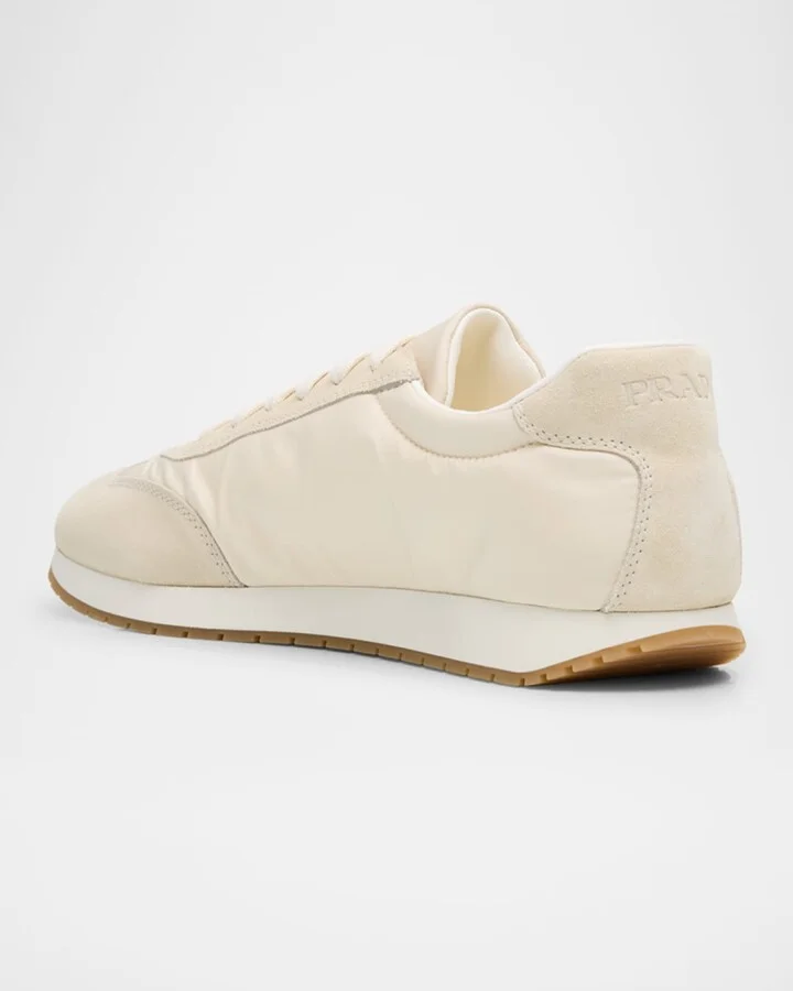 Men's Rank Nylon and Leather Low-Top Sneakers - Image 3