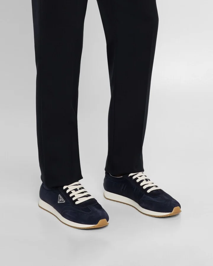 Men's Rank Nylon and Leather Low-Top Sneakers - Image 11
