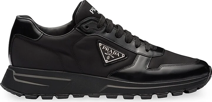 Men's Re-Nylon and Brushed Leather Sneakers - White - Size 6 - Image 10