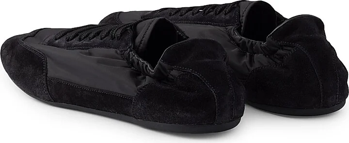 Men's Re-Nylon and Suede Elasticized Sneakers - Black - Size 7 - Image 3