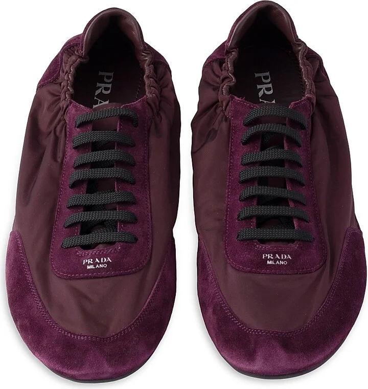 Men's Re-Nylon and Suede Elasticized Sneakers - Black - Size 7 - Image 5