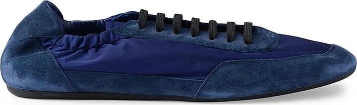 Men's Re-Nylon and Suede Elasticized Sneakers - Black - Size 7 - Image 9