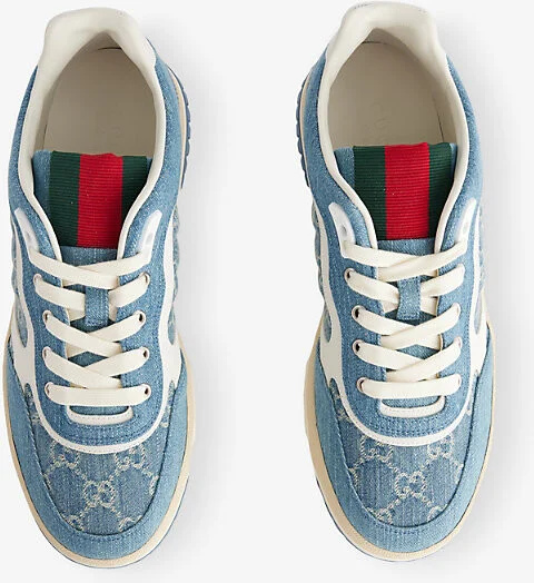 Mens Re-Web Denim Mid-Top Trainers Eur 40 / 6 Uk Men - Image 2