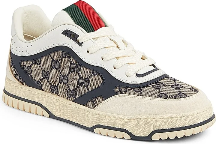 Men's Re-Web GG Canvas Sneakers - Ivory Beige - Size 13 - Image 11