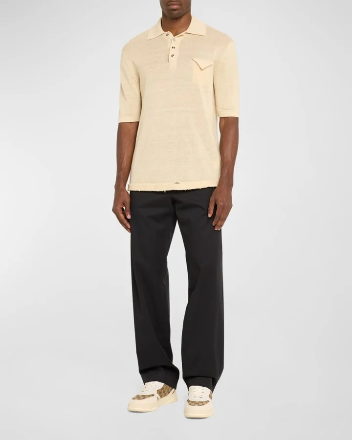 Men's Re-Web GG Supreme Canvas and Leather Sneakers - Image 4