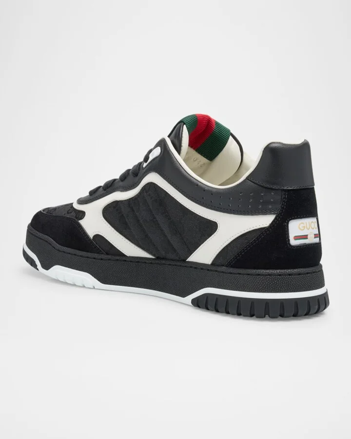 Men's Re-Web GG Supreme Canvas and Leather Sneakers - Image 5