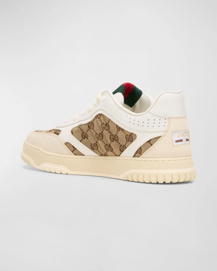 Men's Re-Web GG Supreme Canvas and Leather Sneakers - Image 11