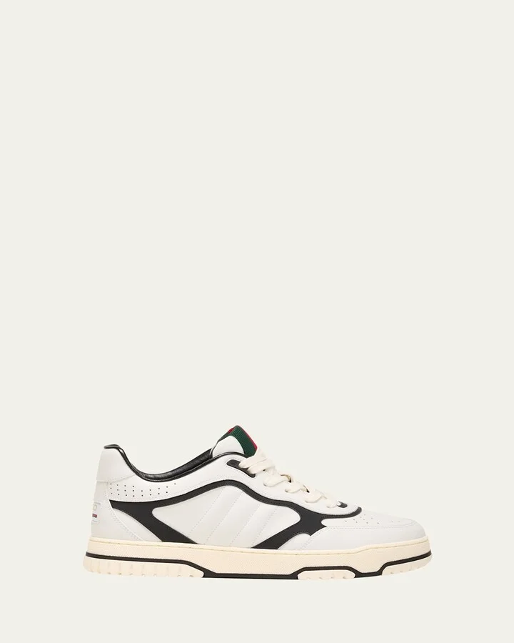 Men's Re-Web Gummed Calf Leather Sneakers