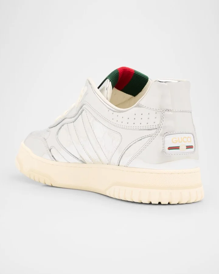 Men's Re-Web Mirror Leather Fashion Sneakers - Image 7