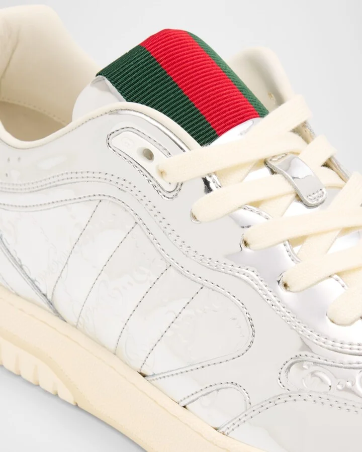 Men's Re-Web Mirror Leather Fashion Sneakers - Image 9