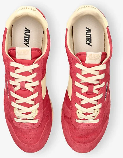 Mens Red Windspin Low-Top Suede Runner Trainers Eur 45 / 11 Uk Men - Image 2