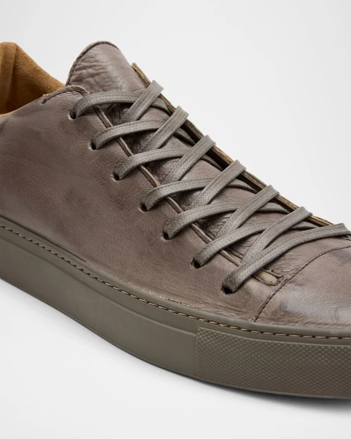 Men's Reed Leather Low-Top Sneakers - Image 5