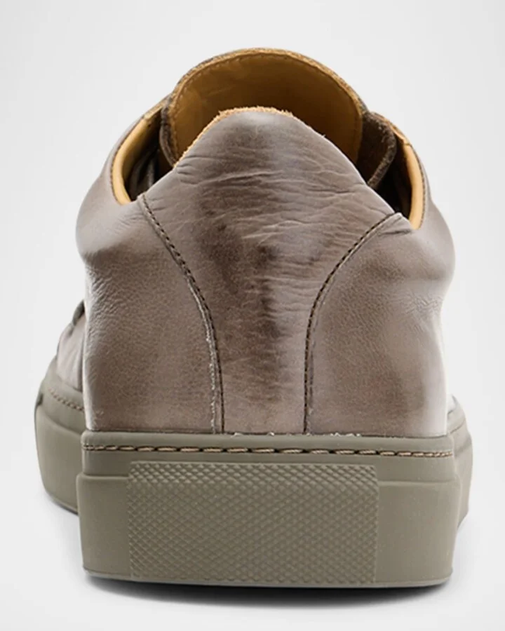 Men's Reed Leather Low-Top Sneakers - Image 6