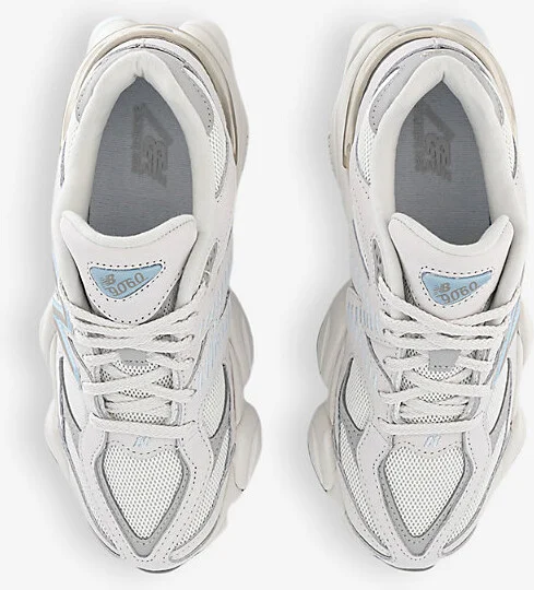 Mens Reflection 9060 Brand-Patch Leather and Mesh Low-Top Trainers Eur 39 / 5 Uk Men - Image 2