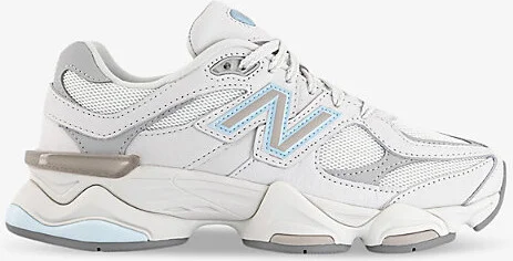 Mens Reflection 9060 Brand-Patch Leather and Mesh Low-Top Trainers Eur 39 / 5 Uk Men