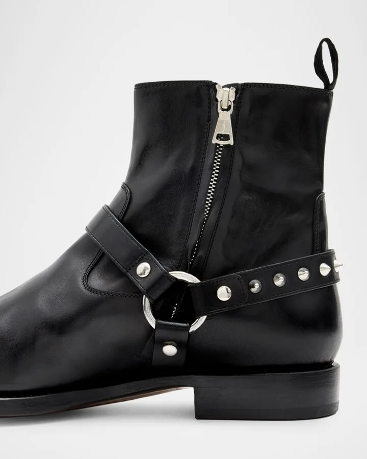 Men's Regent Harness Leather Ankle Boots - Image 3