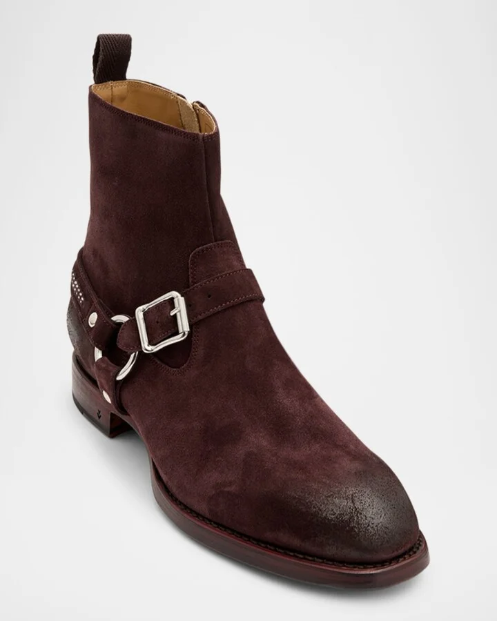 Men's Regent Harness Suede Ankle Boots - Image 4