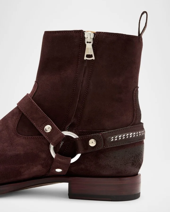 Men's Regent Harness Suede Ankle Boots - Image 6
